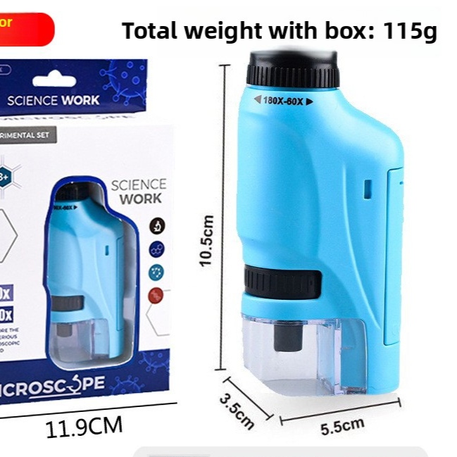 Children's microscope LED light feature