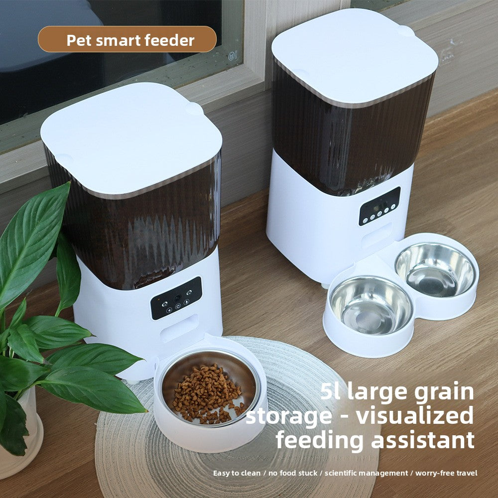 Automatic pet feeder with 2-way audio