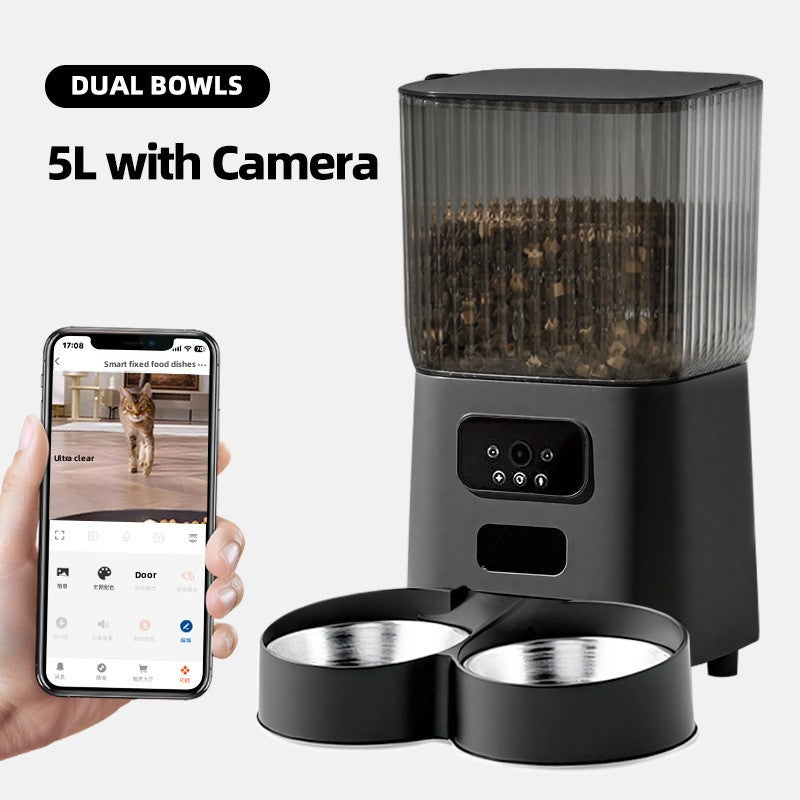 Pet feeder live video streaming feature