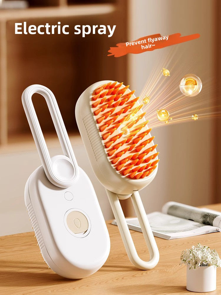 SmartSpray pet grooming comb in mocha