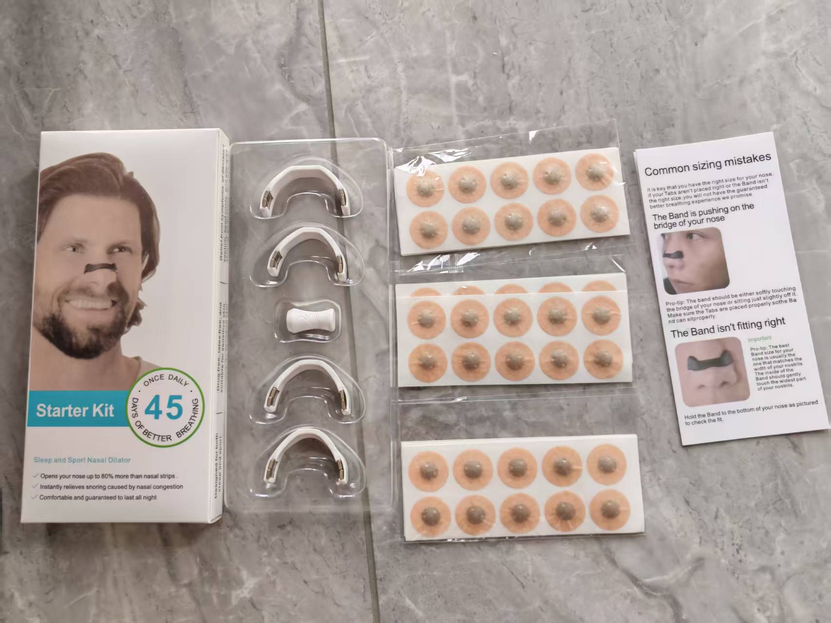 AirFlow Pro nasal strips in use