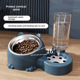 ComfortLift elevated dual pet bowl set