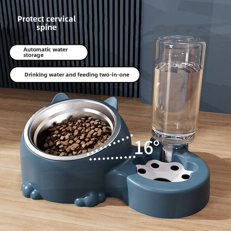 ComfortLift elevated dual pet bowl set