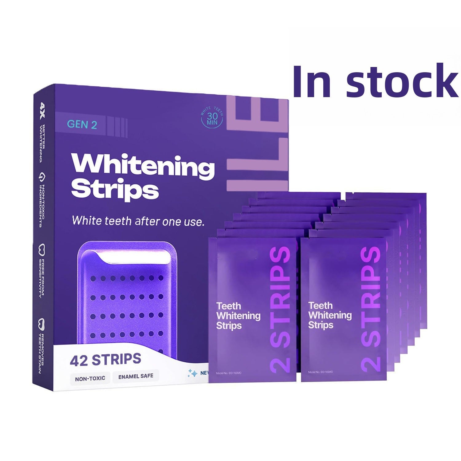 BrightSmile whitening strips 42 count