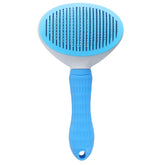 Pet grooming brush retractable bristles