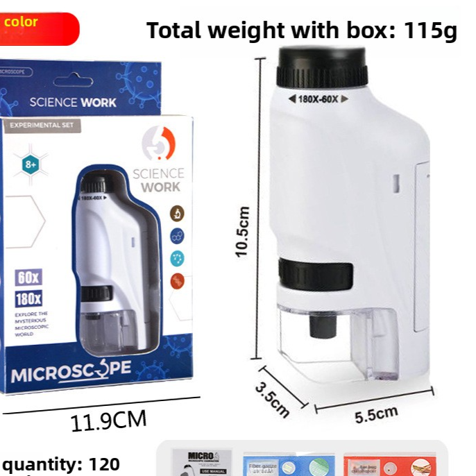 Handheld microscope with adjustable focus