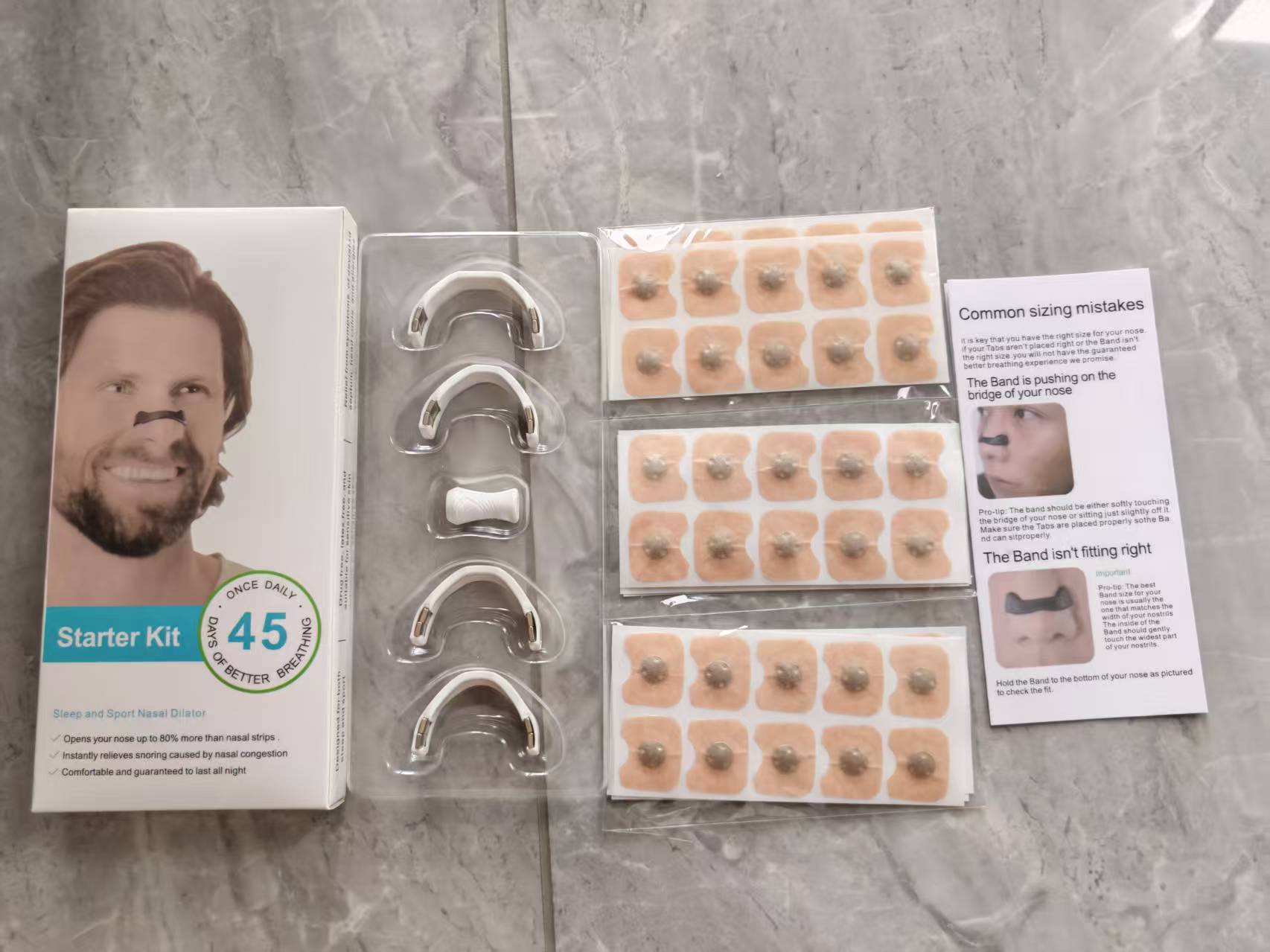 Medical-grade silicone nasal breathing strips