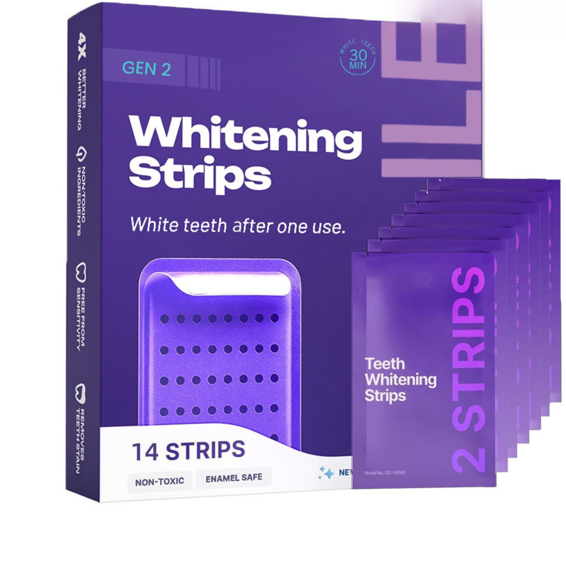 BrightSmile whitening strips packaging close-up