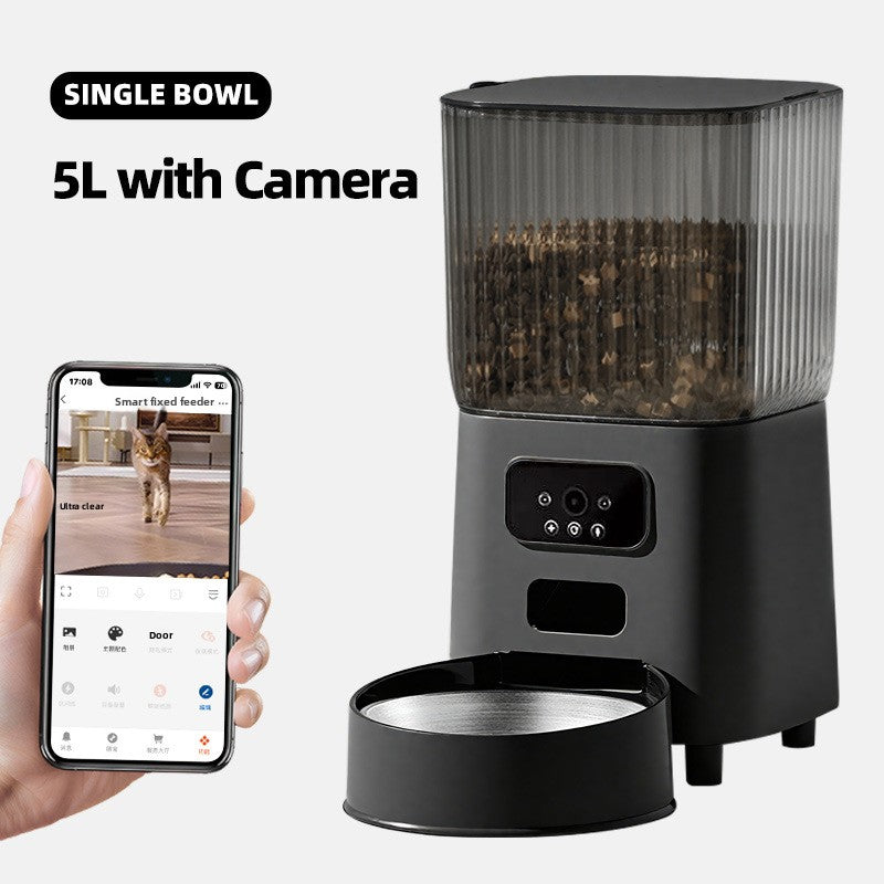 PetWatch app interface for remote feeding