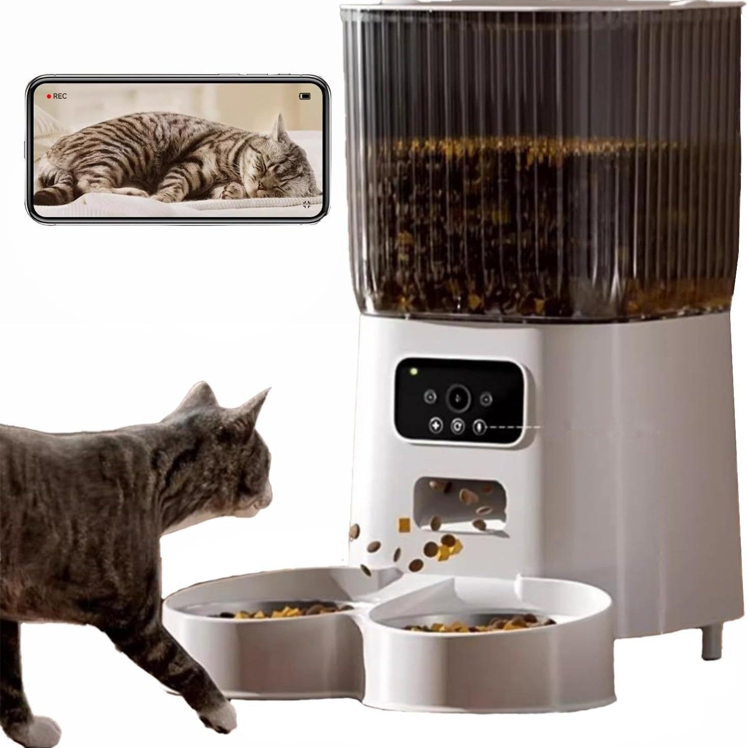 PetWatch smart auto-feeder with HD camera