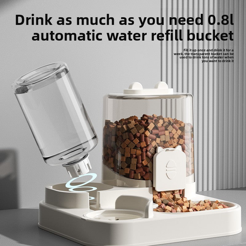 Dual compartment pet bowl for food and water