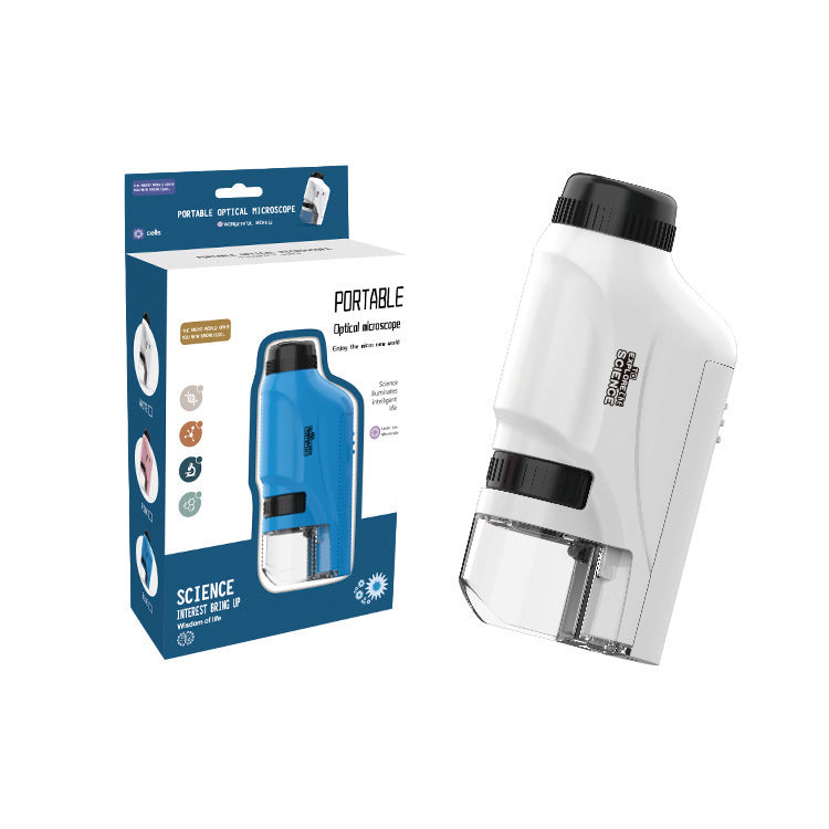 Kids science microscope with LED illumination