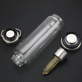 Premium glass water bottle with leak-proof lid