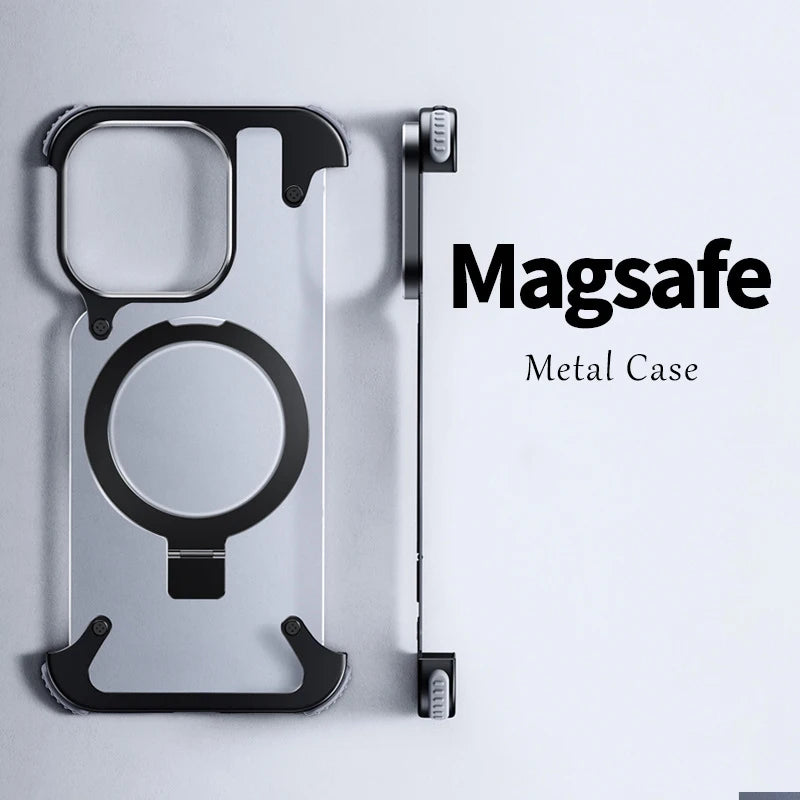 Tec15 Aluminum Alloy Magnetic Stand Rimless Phone Case
