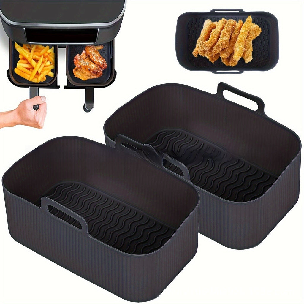 Reusable air fryer accessory in use