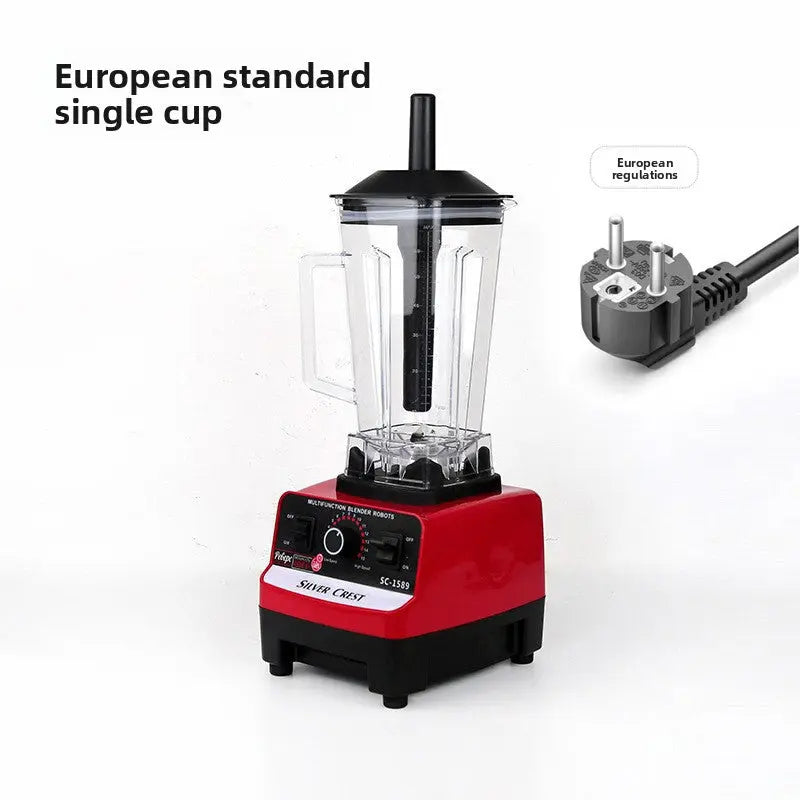Smoothie blender showing power controls