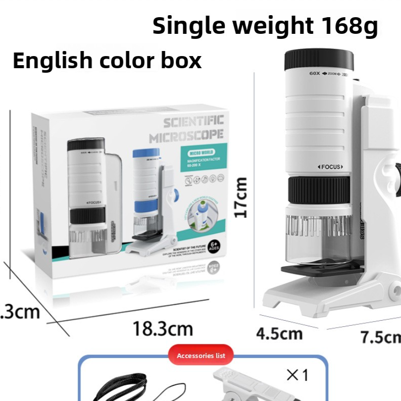 Children's exploration microscope dimensions