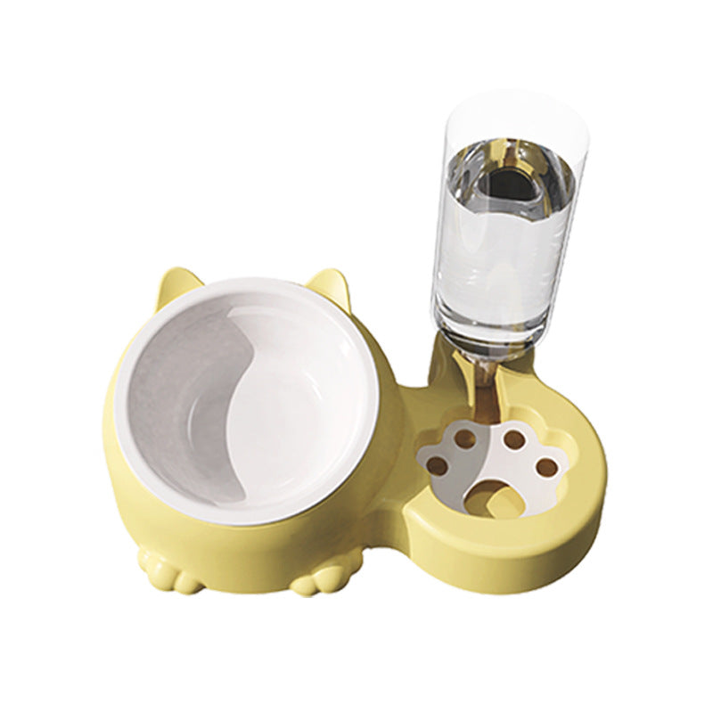 Pet bowl set ergonomic height design
