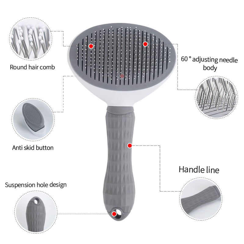 Easy-Clean Pet Fur Removal Brush Tec15