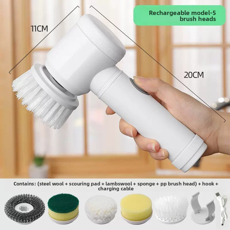 USB-rechargeable shoe cleaning brush